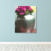 Rosa Rosen Leinwanddruck (Insitu (Holzboden))