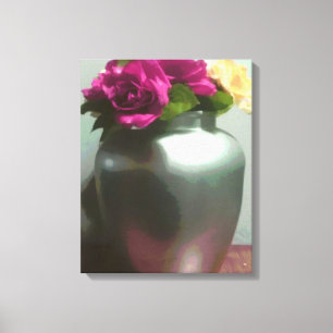 Rosa Rosen Leinwanddruck