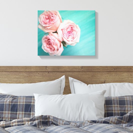 Rosa Rosen Leinwanddruck (Insitu (Schlafzimmer))