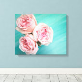Rosa Rosen Leinwanddruck (Insitu (Holzboden))