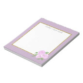 Rosa Rosen & Lilac Personalisiert Notepad 5.5" x 6 Notizblock (Rotiert)