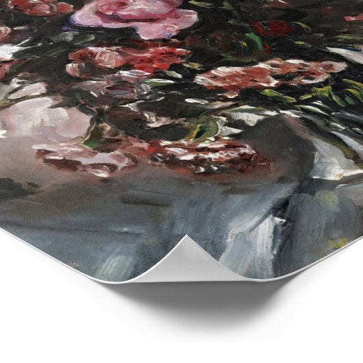 Rosa Rosen | Lovis Corinth Poster (Ecke)