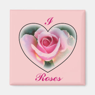 Rosa Rosen-Magnet Magnet