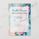 Rosa Rosen Malerei Brautparty CUSTOM Begleitkarte (Vorderseite)