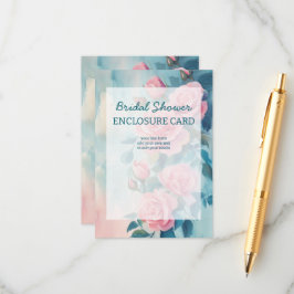 Rosa Rosen Malerei Brautparty CUSTOM Begleitkarte