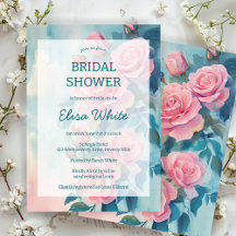 Rosa Rosen Malerei Brautparty CUSTOM