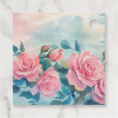 Rosa Rosen Malerei Brautparty CUSTOM Geschenkanhänger (Rückseite)