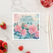 Rosa Rosen Malerei Brautparty CUSTOM Serviette (Beispiel)