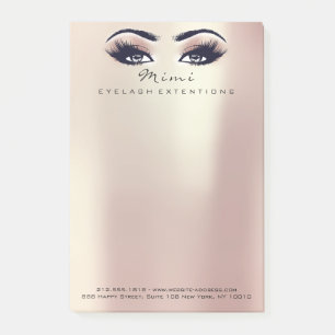 Rosa Rosen-metallische Post-it Klebezettel