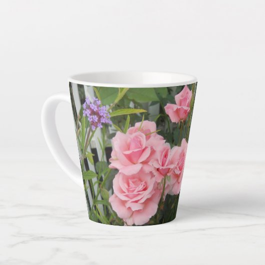 Rosa Rosen Milchtasse (Linke Ecke)