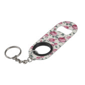 Rosa Rosen Mini Flaschenöffner (Vorderseite Schrägansicht)