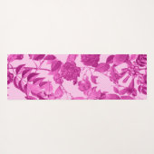 Rosa Rosen mit Blätter Muster Yogamatte (Rückseite (Horizontal))