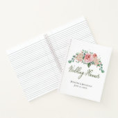 Rosa Rosen |mit Kostenvoranschlag | Hochzeitsplane Notizblock (Innenseite)