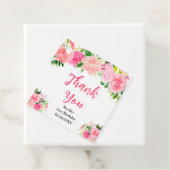 Rosa Rosen mit Laub Geburtstag Geschenkanhänger (Beispiel)