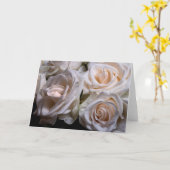 Rosa Rosen mit Taub Karte (Gelbe Blume)