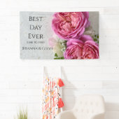 Rosa Rosen mit Textfläche Banner (Insitu)