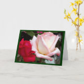 Rosa Rosen-Mitteilungskarten Karte (Gelbe Blume)