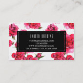 Rosa Rosen-moderne Berater-Geschäfts-mit Visitenkarte (Rückseite)