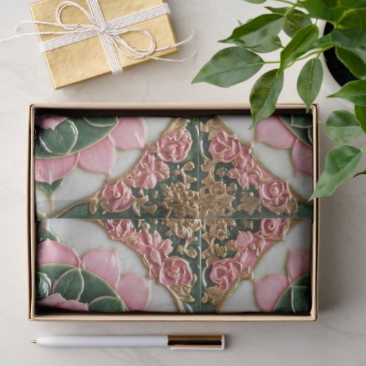 Rosa Rosen Moderne schöne Sammlung Seidenpapier (Geschenk)