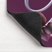 Rosa Rosen-Monogramm B Mousepad (Ecke)