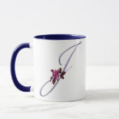 Rosa Rosen-Monogramm J Tasse (Links)