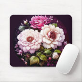 Rosa Rosen Mousepad (Mit Mouse)