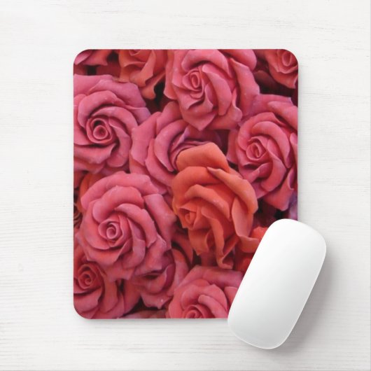 Rosa Rosen Mousepad (Mit Mouse)