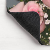Rosa Rosen Mousepad (Ecke)