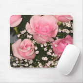 Rosa Rosen Mousepad (Mit Mouse)