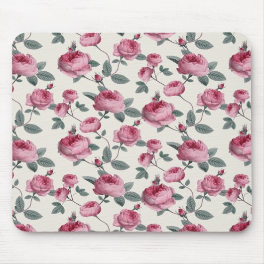 Rosa Rosen Mousepad (Vorne)