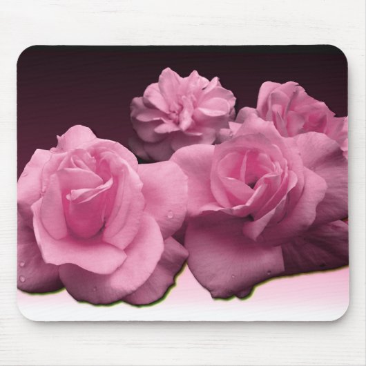 Rosa Rosen Mousepad (Vorne)