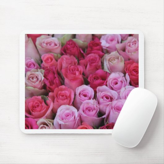 Rosa Rosen Mousepad (Mit Mouse)