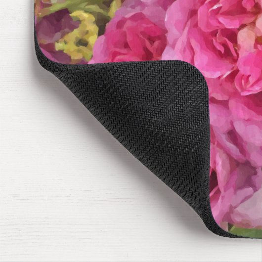 Rosa Rosen Mousepad (Ecke)