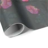 Rosa Rosen Muster Geschenkpapier (Rolleneckpunkt)
