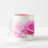 Rosa Rosen-"Mutter-" Tasse (Vorderseite Links)