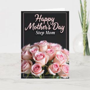 Rosa Rosen Mutter Tributkarte Karte