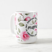 Rosa Rosen Muttertag Kaffeetasse (Vorderseite Links)