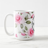 Rosa Rosen Muttertag Kaffeetasse (Links)