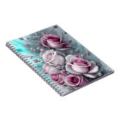 Rosa Rosen Notizblock (Rechte Seite)