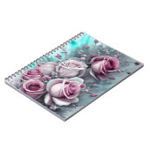 Rosa Rosen Notizblock (Linke Seite)