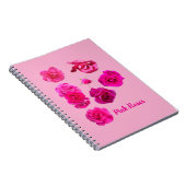 Rosa Rosen Notizblock (Rechte Seite)
