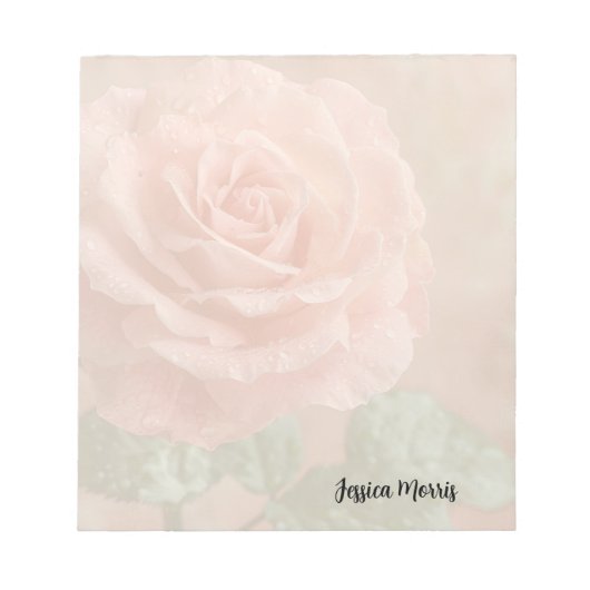 Rosa Rosen Notizblock (Vorderseite)