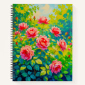 Rosa Rosen Notizbuch (Vorderseite)