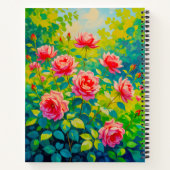 Rosa Rosen Notizbuch (Rückseite)