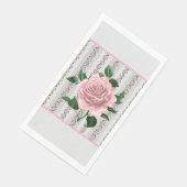 Rosa Rosen Papier Serviette (Ecke)