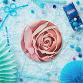Rosa Rosen-Papier-Teller Pappteller (Party)
