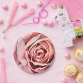 Rosa Rosen-Papier-Teller Pappteller (Party)