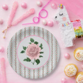 Rosa Rosen Pappteller (Party)