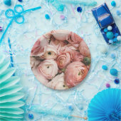 Rosa Rosen Pappteller (Party)