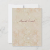 Rosa Rosen Perlen Elegante Hochzeit Verlobung Einladung (Rückseite)